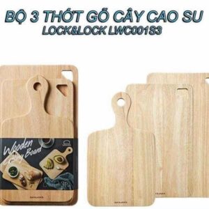 Alternative view of Bộ 3 thớt gỗ cao su LocknLock LWC001S3