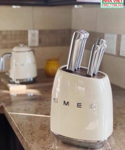 Bộ dao nhà bếp 50’s Style Smeg KBSF02CR màu kem