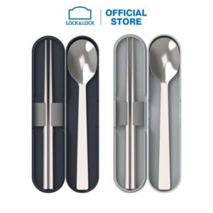Alternative view of Bộ thìa (muỗng) đũa bằng thép không gỉ kèm hộp đựng LocknLock HPL105