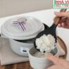 Muôi xới cơm silicone chuôi gỗ 22cm Staub 40503-110-0