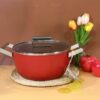 Nồi chống dính phong cách thập niên 50 màu đỏ 24cm SMEG CKFC2411RDM