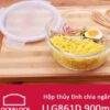 Hộp thủy tinh tròn chia 2 ngăn chịu nhiệt Lock&Lock LLG861D 900ml