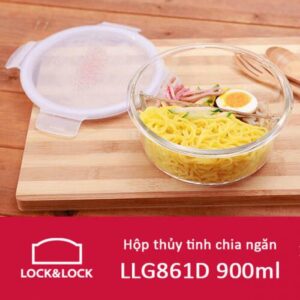 Alternative view of Hộp thủy tinh tròn chia 2 ngăn chịu nhiệt Lock&Lock LLG861D 900ml