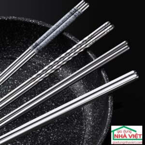Alternative view of Bộ 5 đôi đũa Inox 304 Kaiwang phong cách Nhật Bản chống trơn trượt