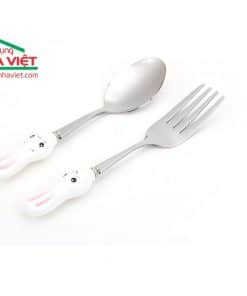 Bộ thìa dĩa trẻ em ngộ nghĩnh inox chống gỉ
