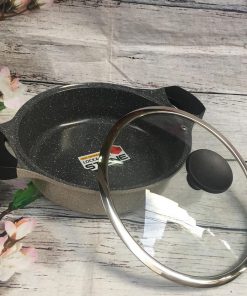 Nồi đá 5 lớp Stone phi 24cm thành thấp Lock&Lock LCA6242D