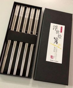 Set 5 đôi đũa Inox 304 phong cách Nhật Bản